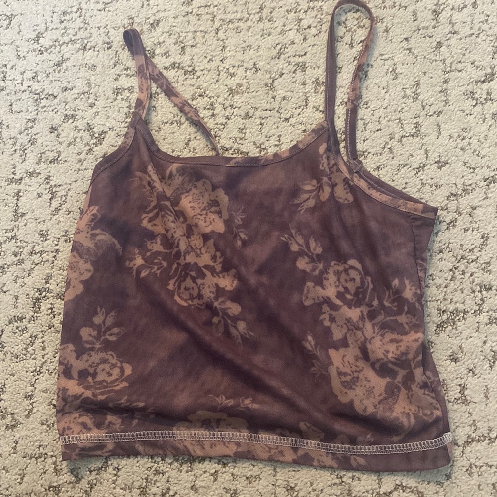 Purple floral tank
